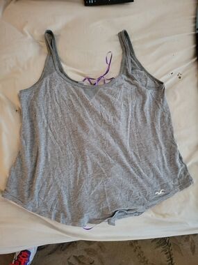 MODIFIED Abercrombie & Fitch Heather Gray Scoop Tank size Small